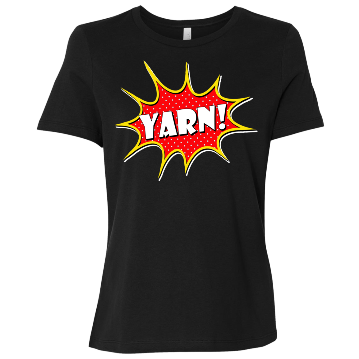 Yarn! Comic Starburst Ladies Relaxed Jersey Short-Sleeve T-Shirt