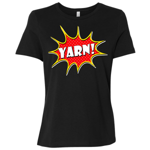 Yarn! Comic Starburst Ladies Relaxed Jersey Short-Sleeve T-Shirt