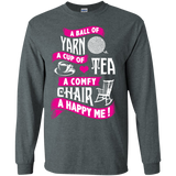 A Ball of Yarn, A Happy Me Long Sleeve Ultra Cotton Tshirt - Crafter4Life - 3