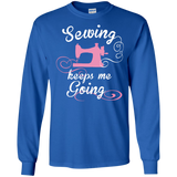 Sewing Keeps Me Going Long Sleeve Ultra Cotton T-Shirt - Crafter4Life - 5