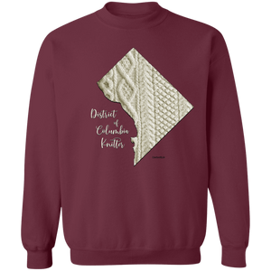 District of Columbia Knitter Crewneck Pullover Sweatshirt