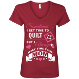 Time-Quilt-Mom Ladies V-neck Tee - Crafter4Life - 4