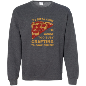 Pizza Night Crewneck Pullover Sweatshirt  8 oz.