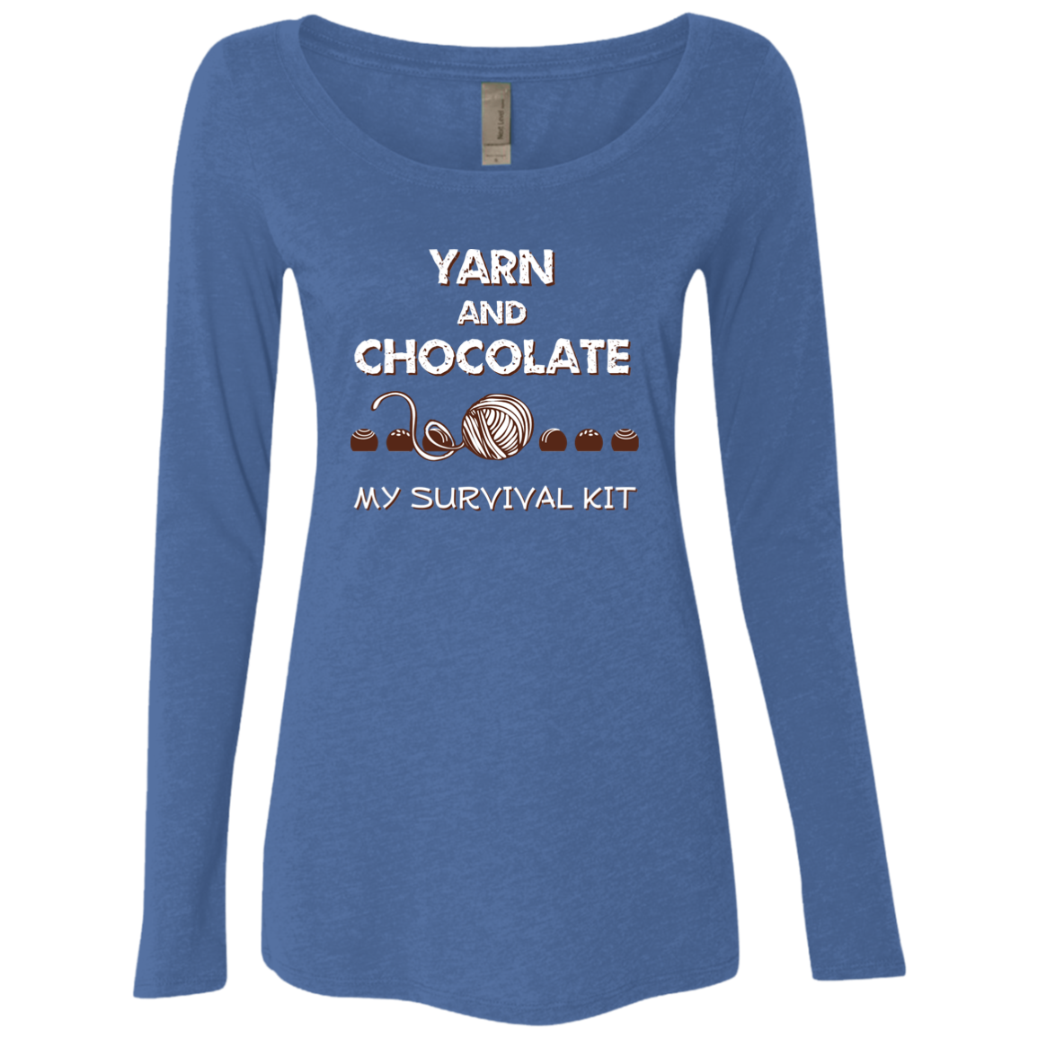 Yarn and Chocolate Ladies Long Sleeve Shirts