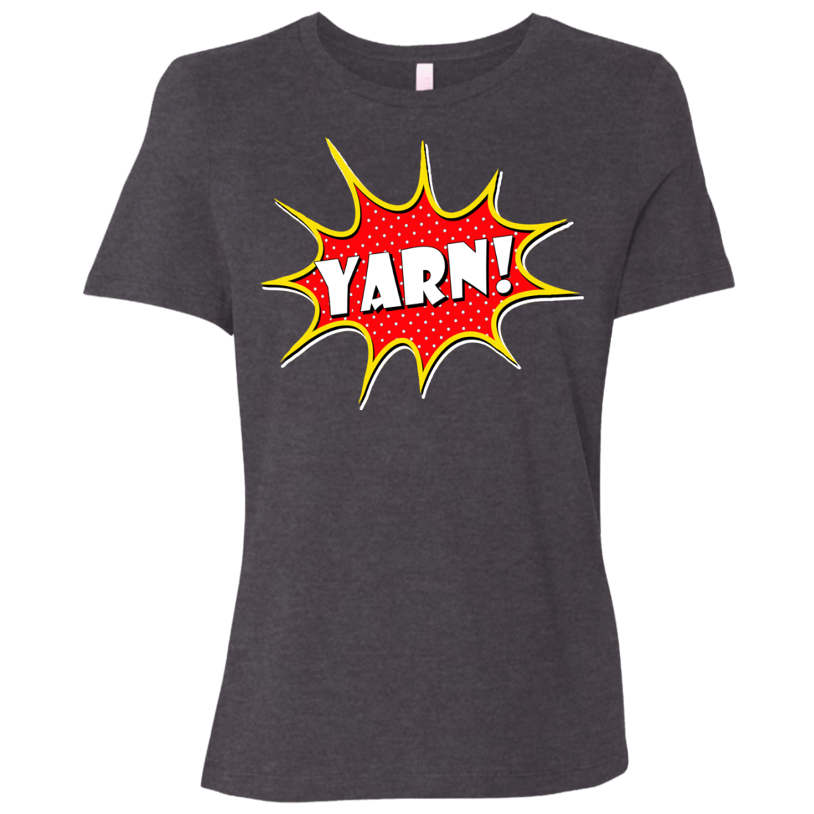 Yarn! Comic Starburst Ladies Relaxed Jersey Short-Sleeve T-Shirt