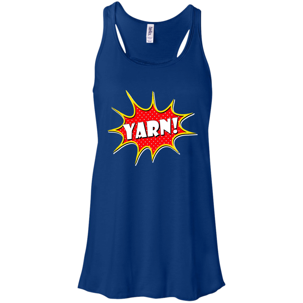 Yarn! Comic Starburst Flowy Racerback Tank