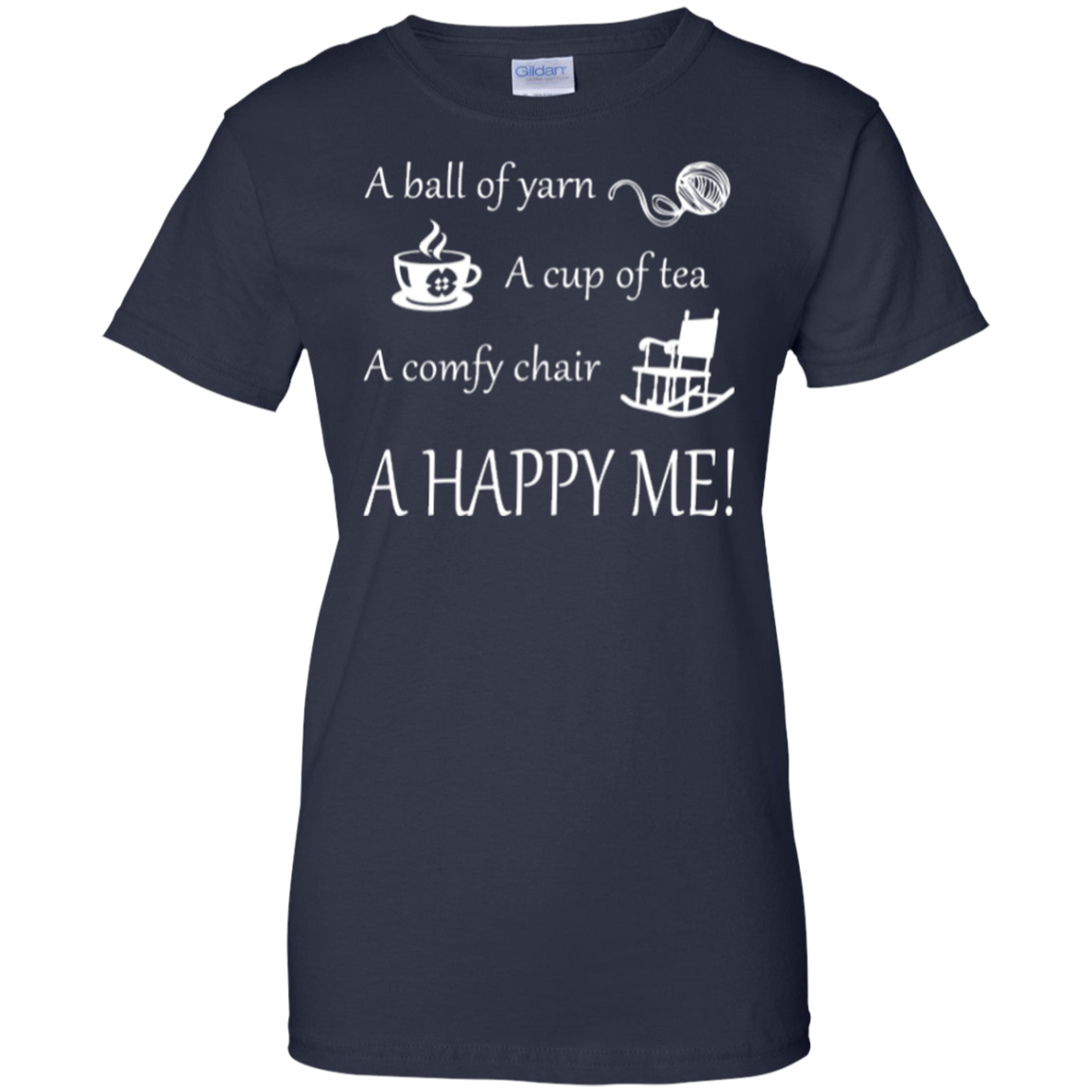 A Happy Me Ladies Custom 100% Cotton T-Shirt - Crafter4Life - 9