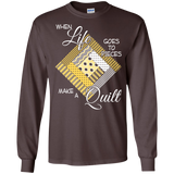 Make a Quilt (yellow) Long Sleeve Ultra Cotton T-Shirt - Crafter4Life - 4