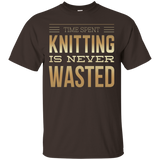 Time Spent Knitting Custom Ultra Cotton T-Shirt - Crafter4Life - 4