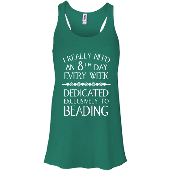 8th Day For Beading Flowy Racerback Tank