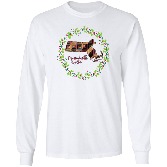 Massachusetts Quilter Christmas LS Ultra Cotton T-Shirt
