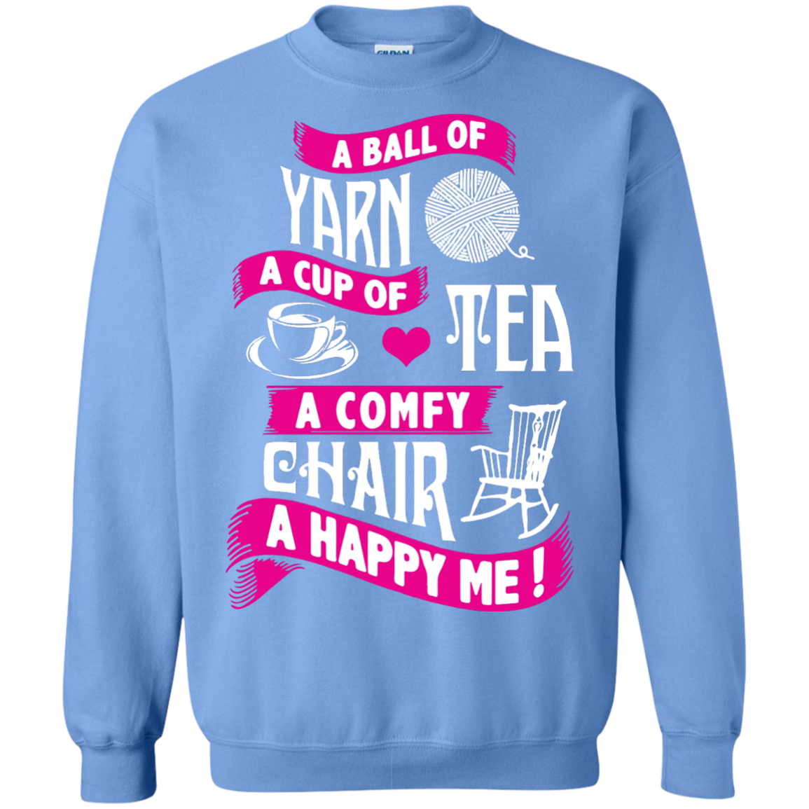 A Ball of Yarn, A Happy Me Crewneck Sweatshirts - Crafter4Life - 12