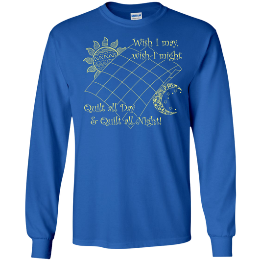 Wish I May Quilt Long Sleeve Ultra Cotton T-Shirt - Crafter4Life - 1