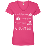 A Happy Me Ladies V-neck Tee - Crafter4Life - 3