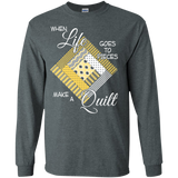 Make a Quilt (yellow) Long Sleeve Ultra Cotton T-Shirt - Crafter4Life - 5