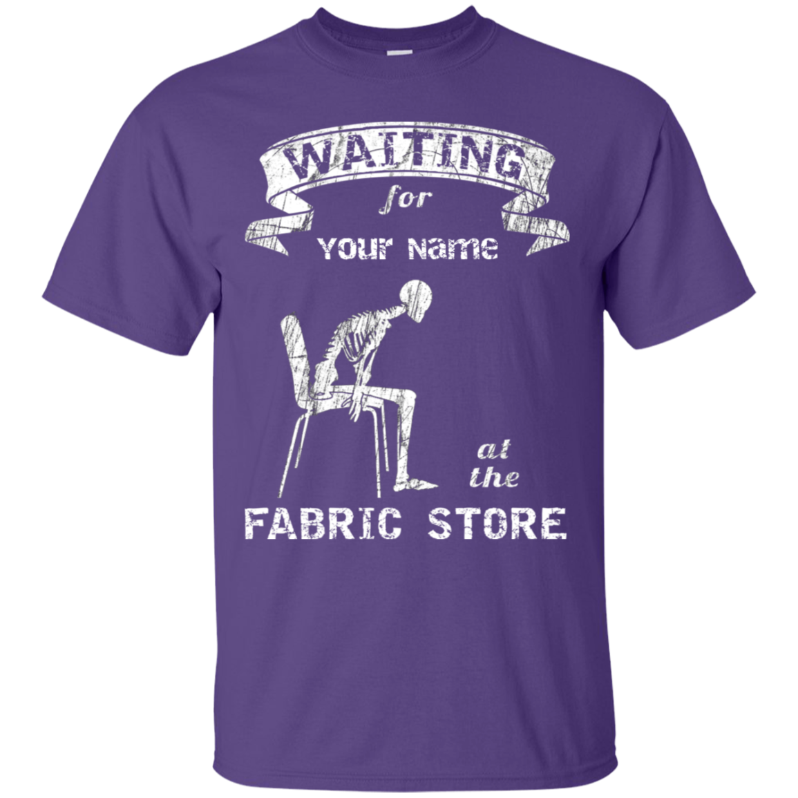 Waiting at the Fabric Store - Personalized Unisex T-Shirts