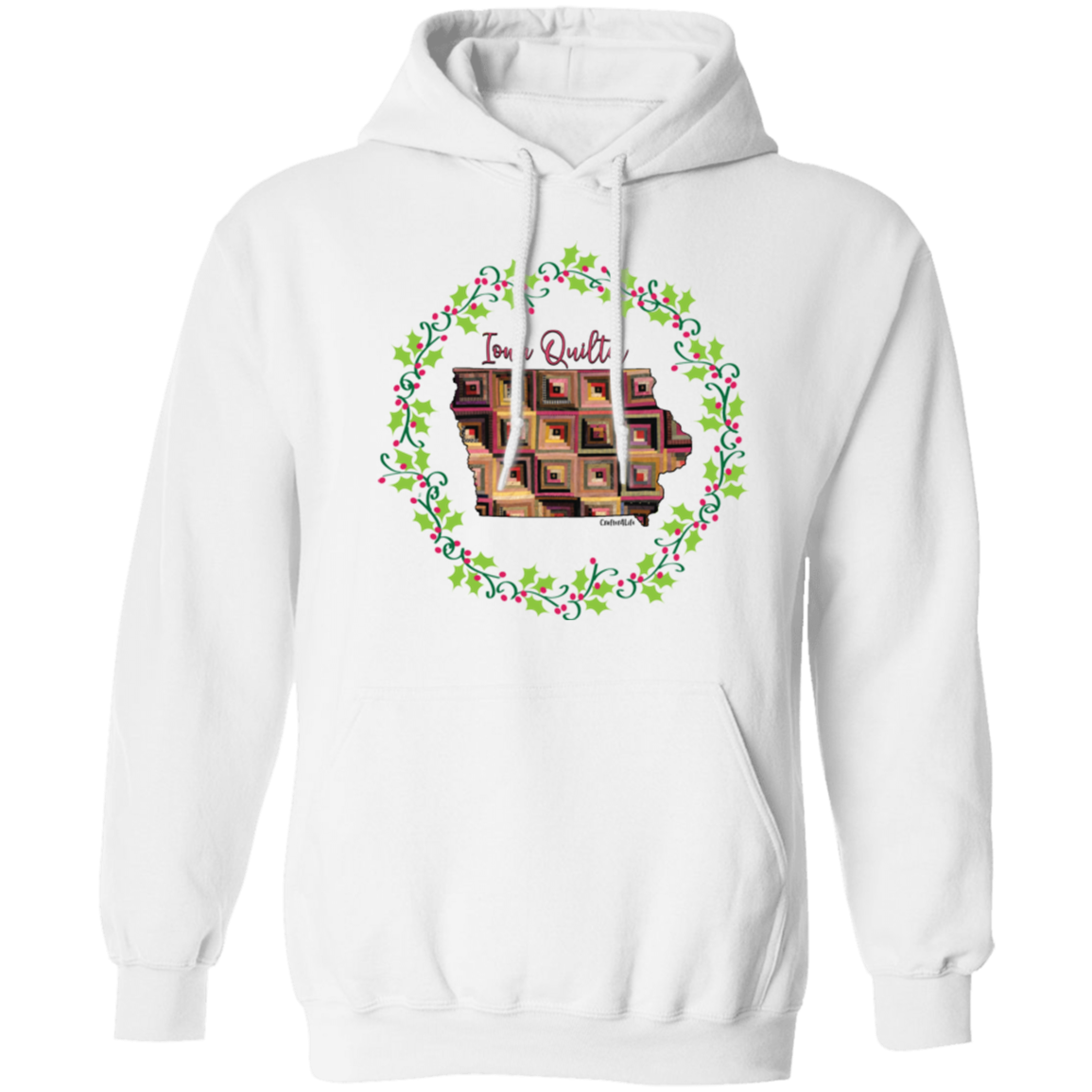 Iowa Quilter Christmas Pullover Hoodie