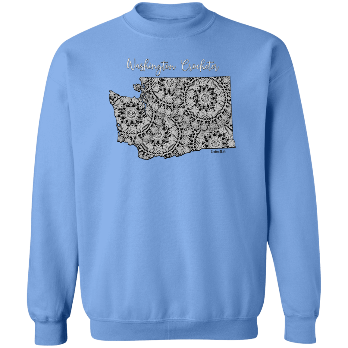 Washington Crocheter Crewneck Pullover Sweatshirt