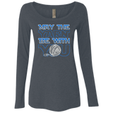 May the Yarn be with You Ladies Triblend LS Scoop