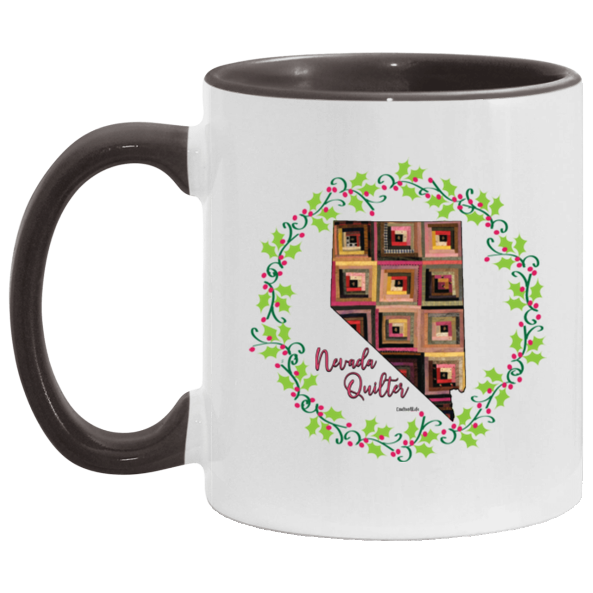 Nevada Quilter Christmas Accent Mug