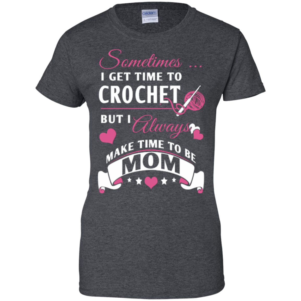 Crochet Mom Ladies Custom 100% Cotton T-Shirt - Crafter4Life - 5