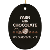 Yarn and Chocolate Ornaments