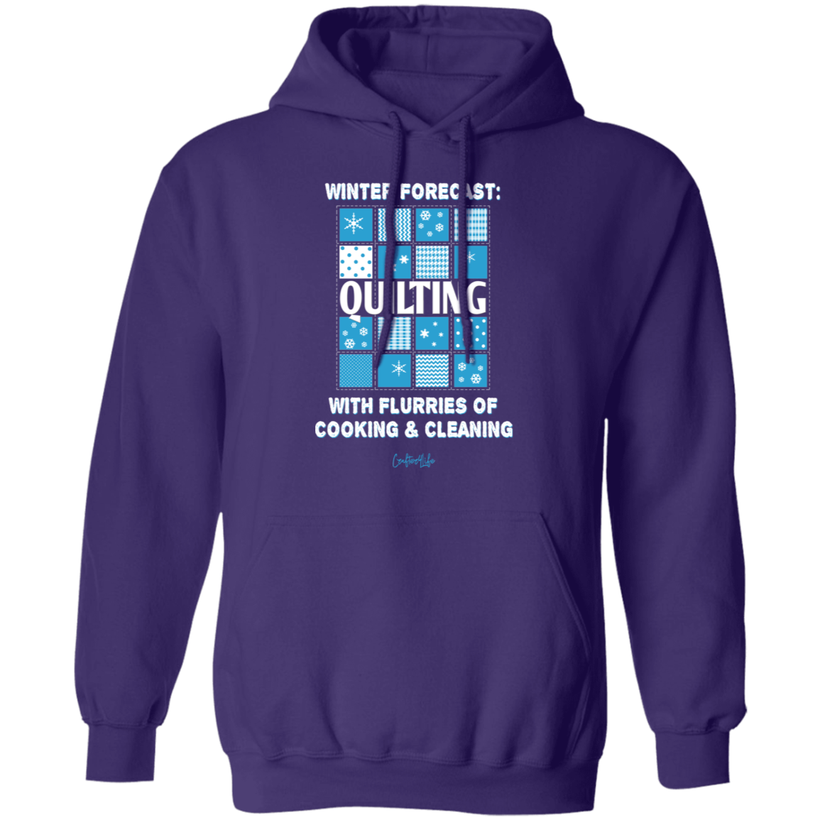 Winter Forecast Quilting Flurries Pullover Hoodie