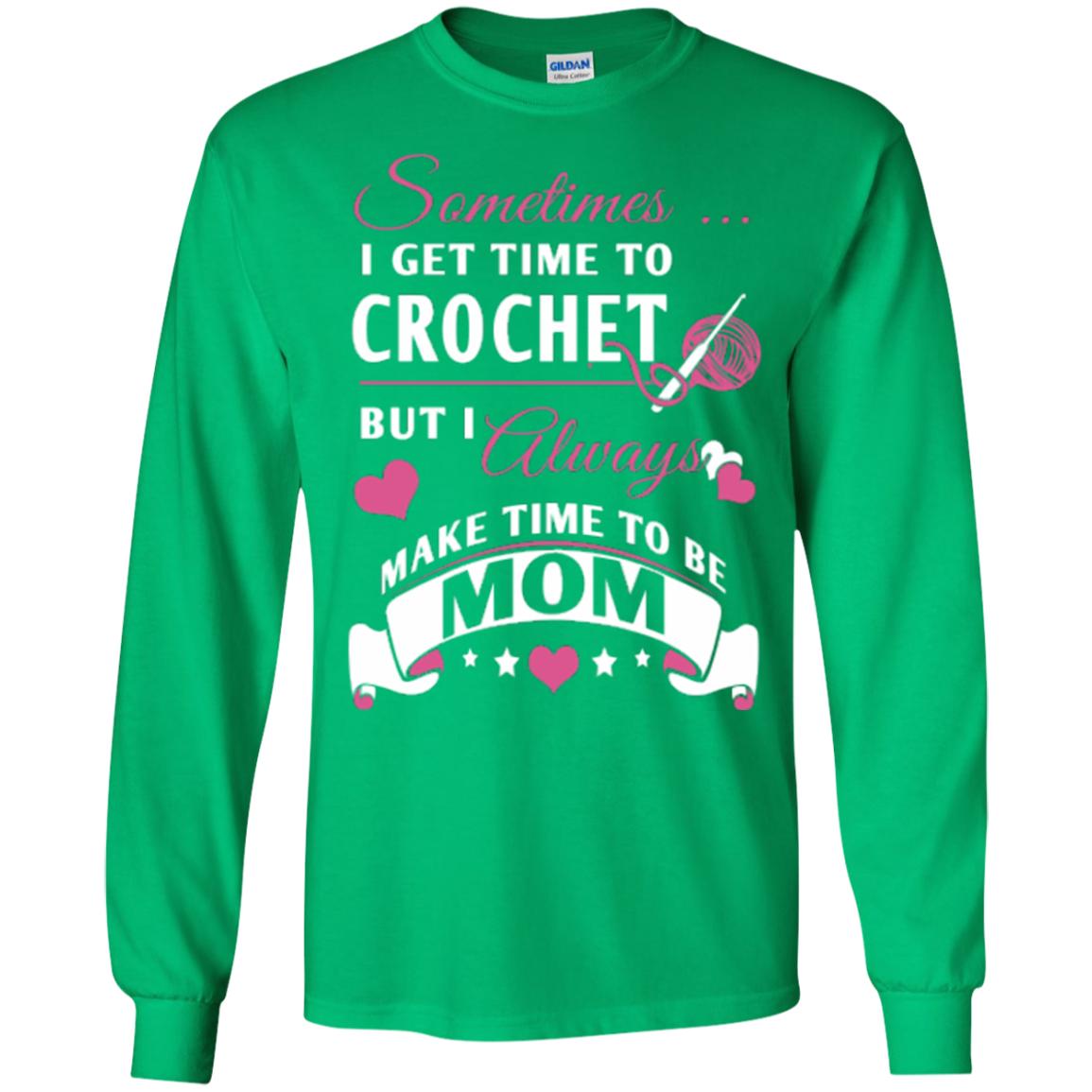 Crochet Mom Long Sleeve Ultra Cotton T-Shirt - Crafter4Life - 5