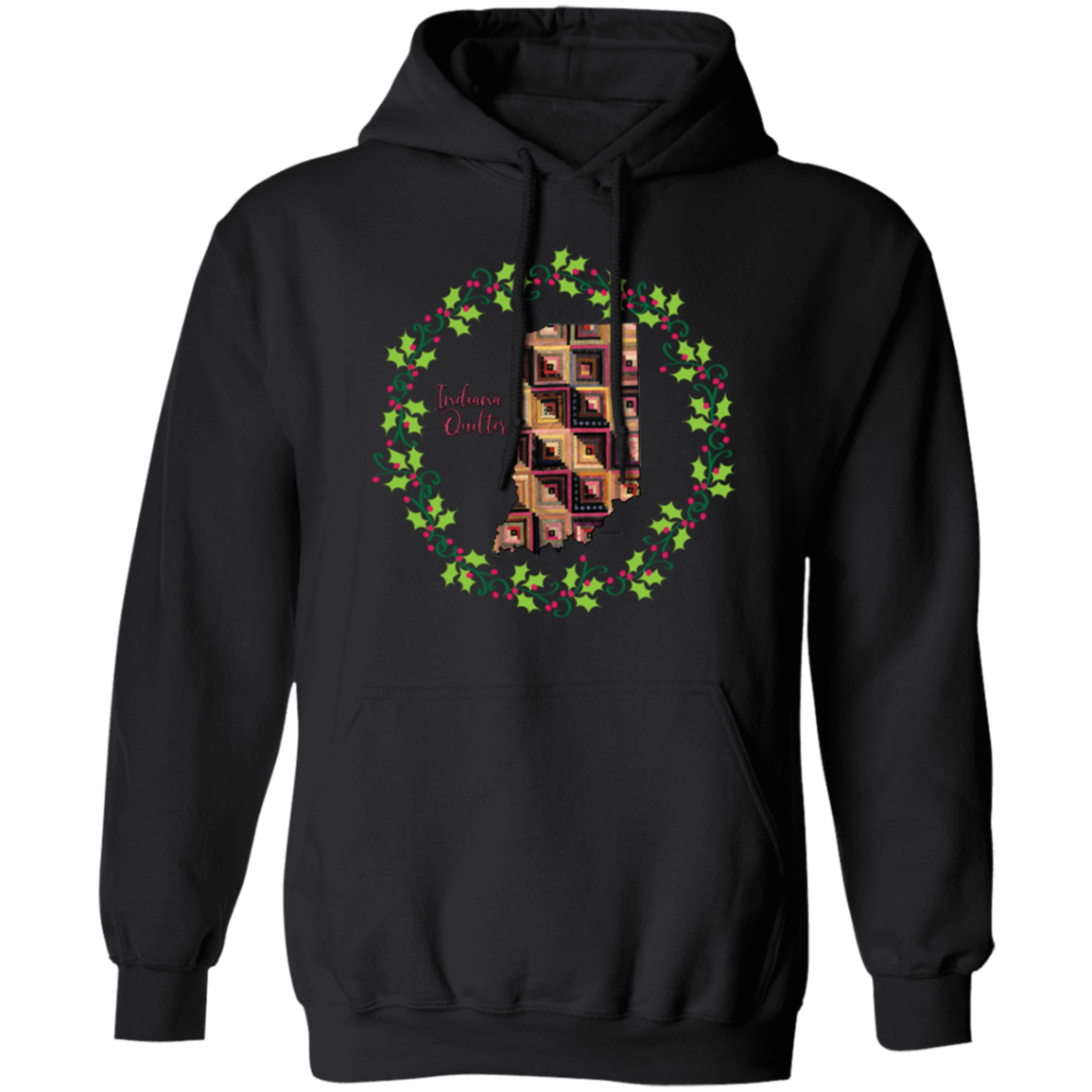 Indiana Quilter Christmas Pullover Hoodie