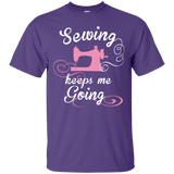 Sewing Keeps Me Going Custom Ultra Cotton T-Shirt - Crafter4Life - 8