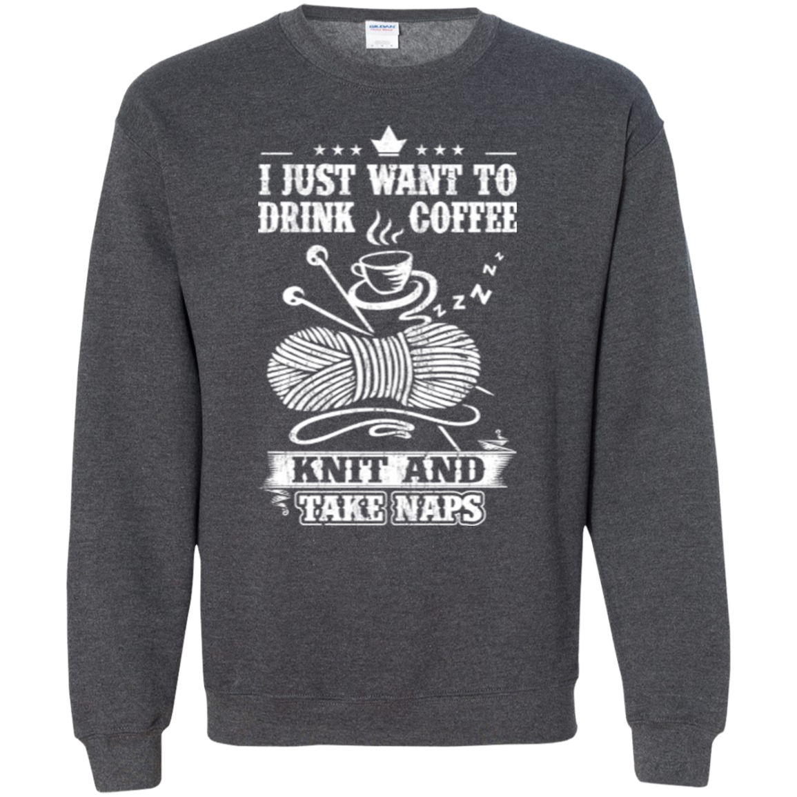 Coffee-Knit-Nap Crewneck Sweatshirt - Crafter4Life - 11