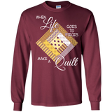 Make a Quilt (yellow) Long Sleeve Ultra Cotton T-Shirt - Crafter4Life - 6