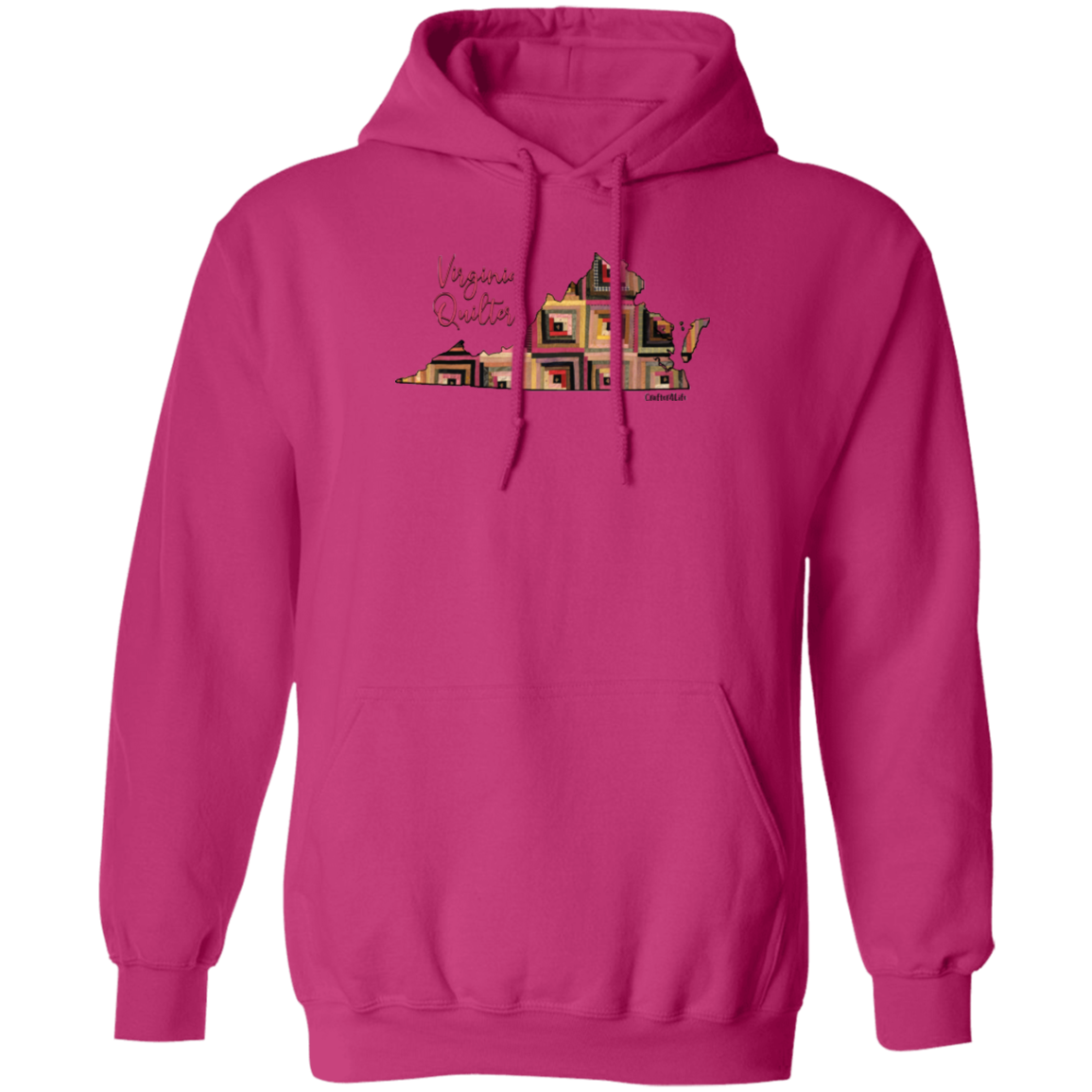Virginia Quilter Pullover Hoodie, Gift for Quilting Friends and Family