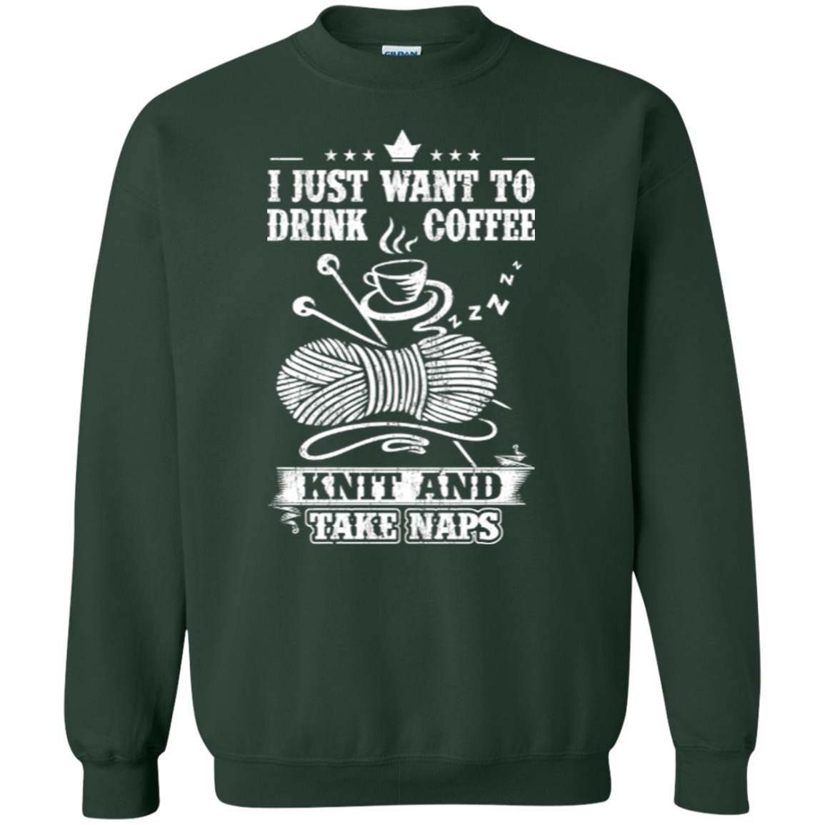 Coffee-Knit-Nap Crewneck Sweatshirt - Crafter4Life - 8