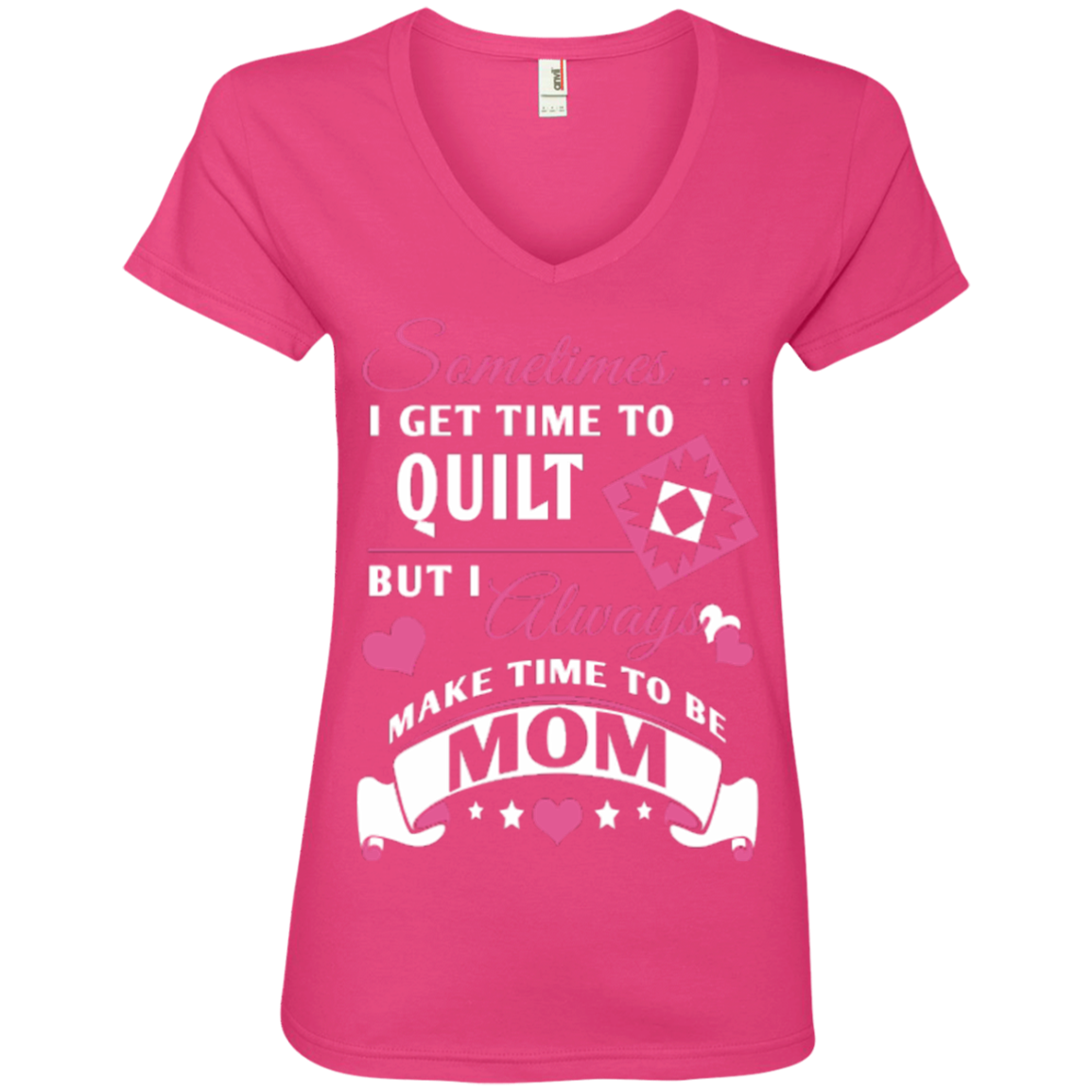 Time-Quilt-Mom Ladies V-neck Tee - Crafter4Life - 3
