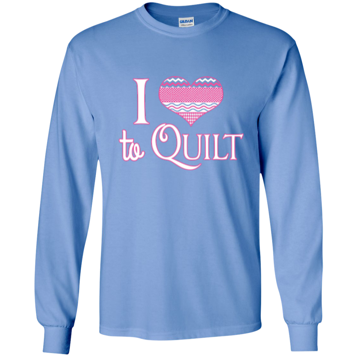 I Heart to Quilt Long Sleeve Ultra Cotton T-Shirt - Crafter4Life - 7