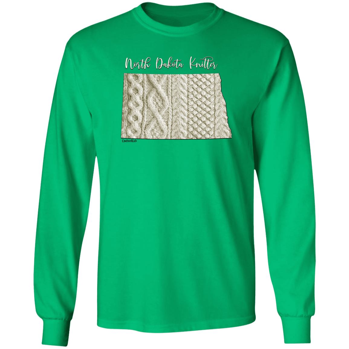 North Dakota Knitter LS Ultra Cotton T-Shirt