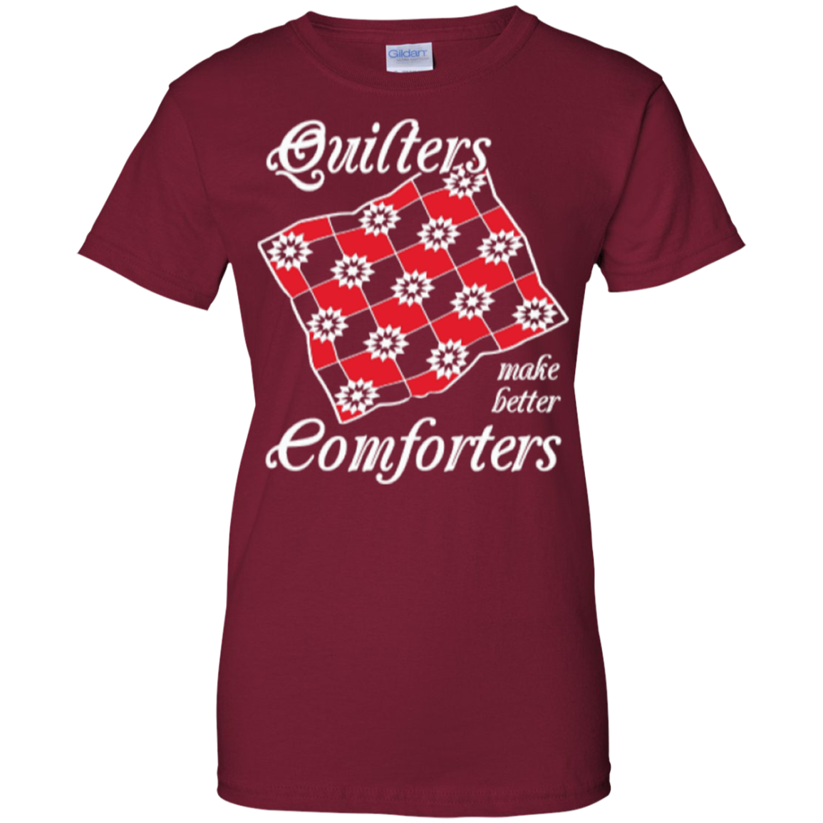 Quilters Make Better Comforters Ladies Custom 100% Cotton T-Shirt - Crafter4Life - 3