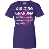 Quilting Grandma Ladies Custom 100% Cotton T-Shirt