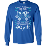 I Shop Faster than I Quilt Long Sleeve Ultra Cotton T-Shirt - Crafter4Life - 8