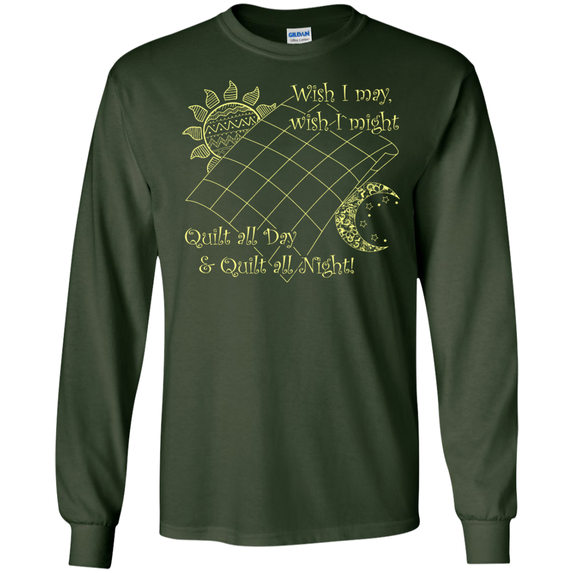 Wish I May Quilt Long Sleeve Ultra Cotton T-Shirt - Crafter4Life - 4