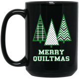Merry Quiltmas Black Mugs