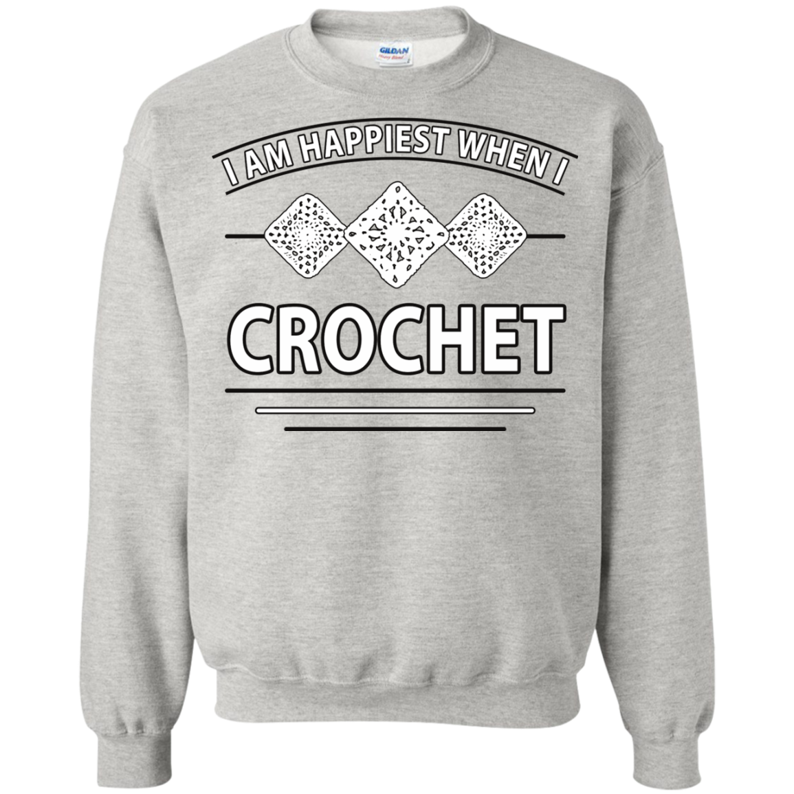I Am Happiest When I Crochet Crewneck Sweatshirts - Crafter4Life - 2