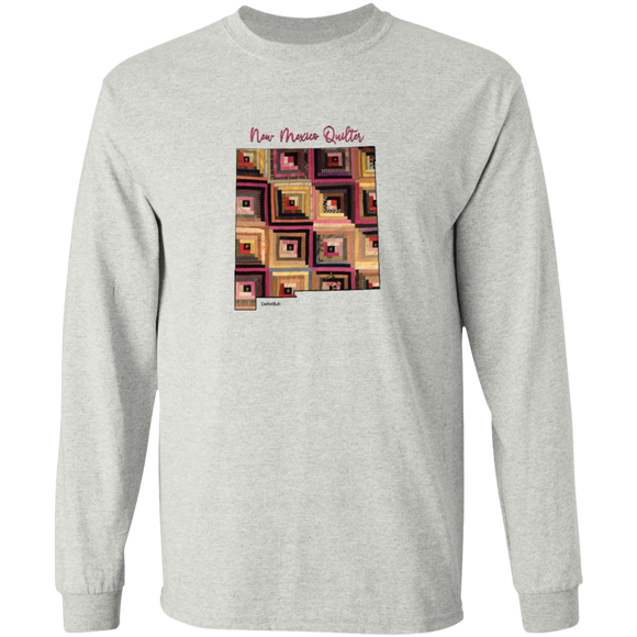New Mexico Quilter Long Sleeve T-Shirt, Gift for Quilting Friends and Family