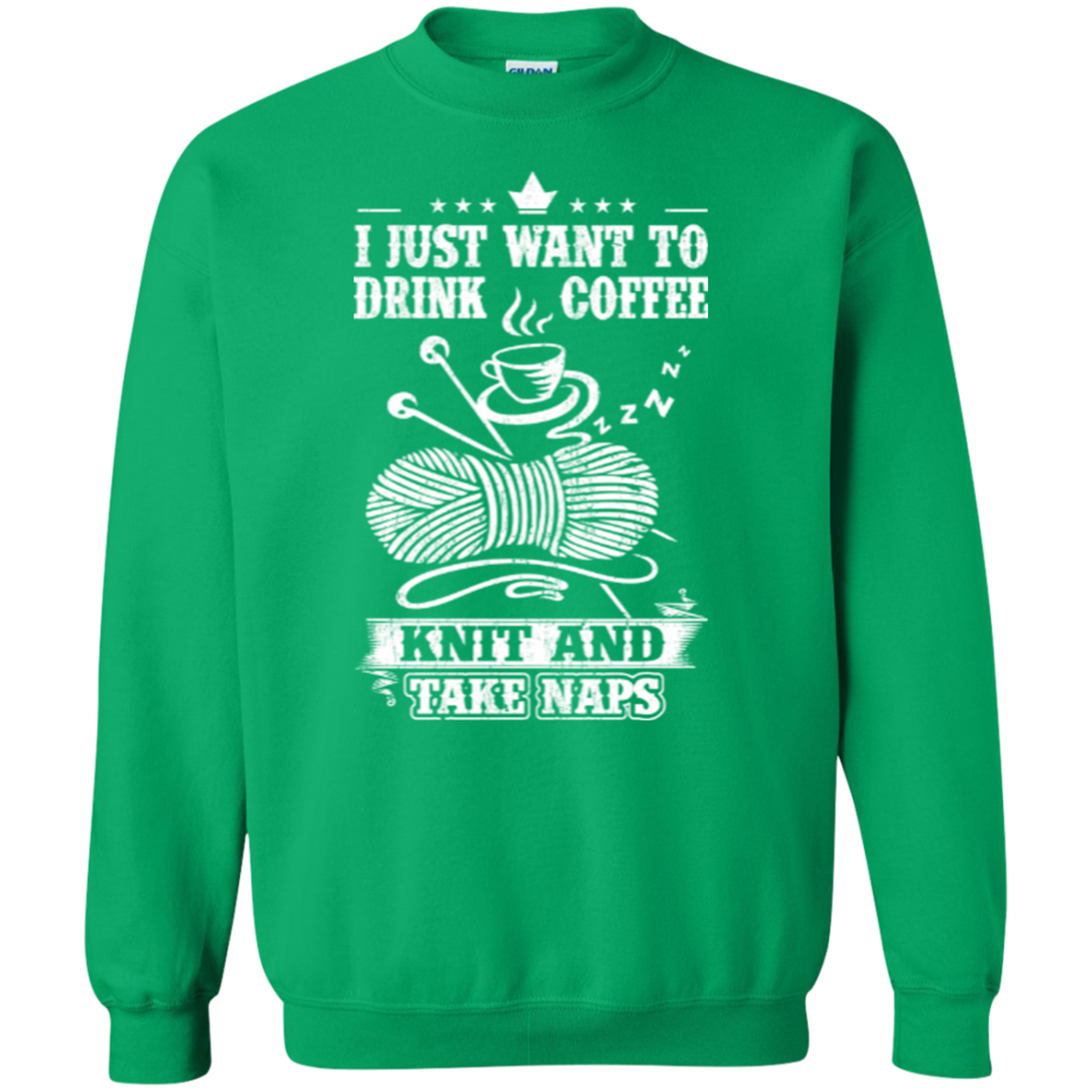 Coffee-Knit-Nap Crewneck Sweatshirt - Crafter4Life - 4