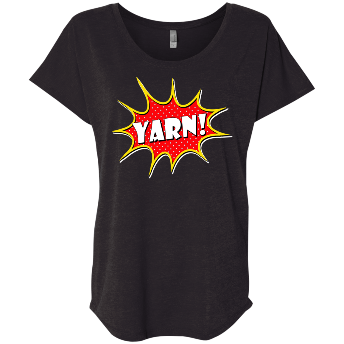 Yarn! Comic Starburst Ladies Triblend Dolman Sleeve