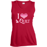 I Heart to Quilt Ladies Sleeveless V-neck - Crafter4Life - 1