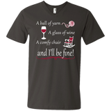 A Ball of Yarn a Glass of Wine Men's and Unisex T-Shirts - Crafter4Life - 11