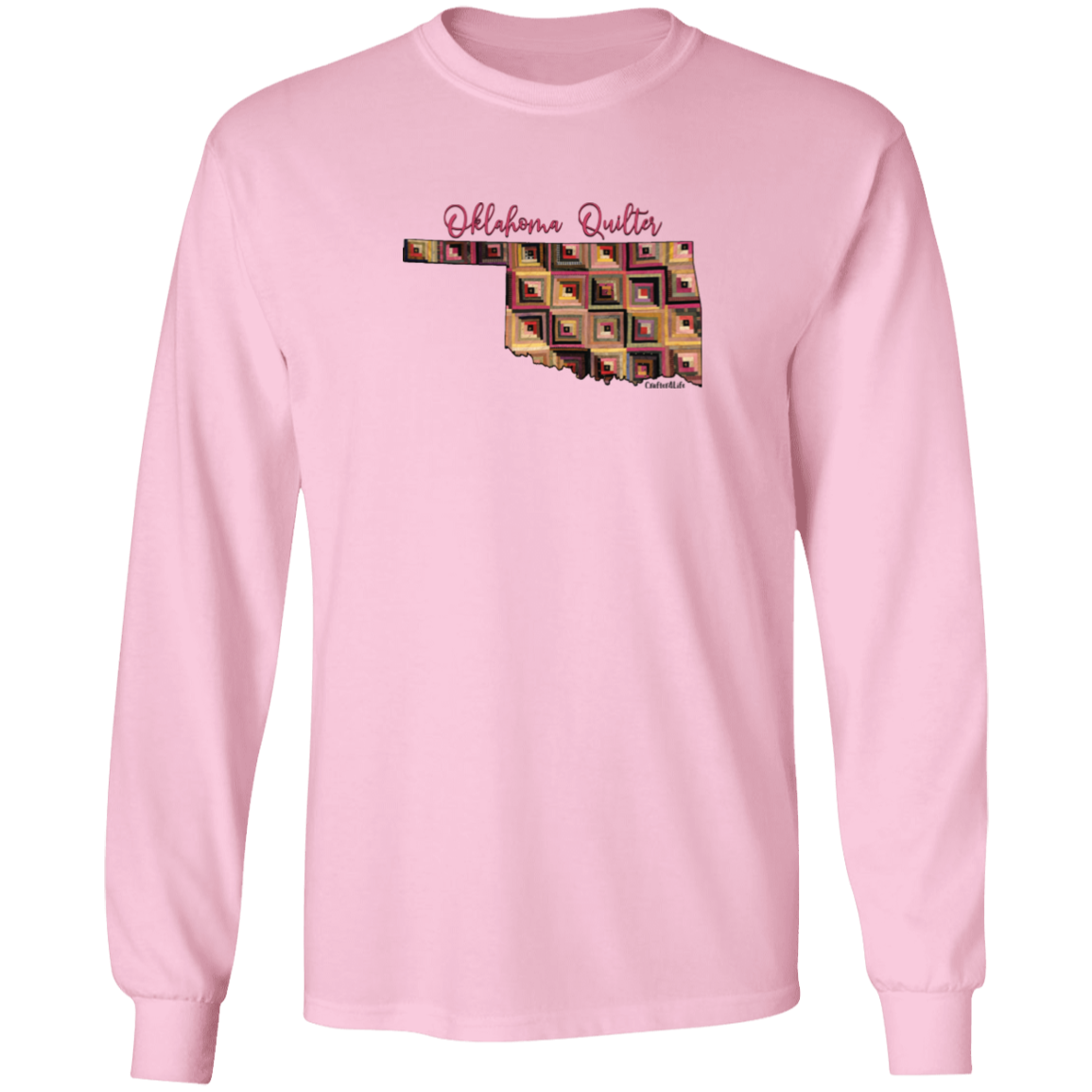 Oklahoma Quilter Long Sleeve T-Shirt, Gift for Quilting Friends and Family