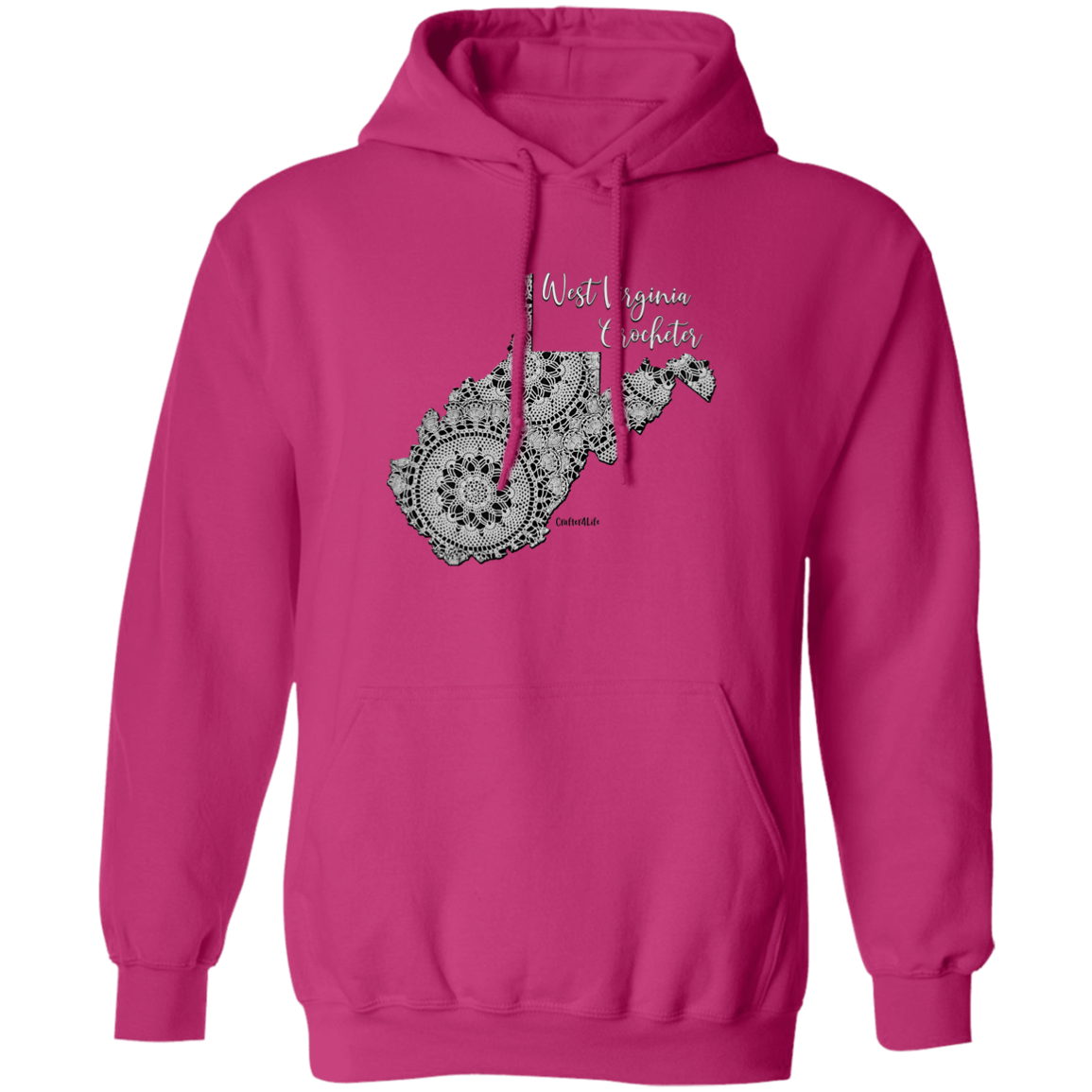 West Virginia Crocheter Pullover Hoodie